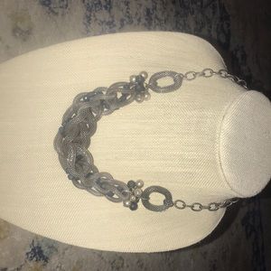 25inch vintage mixed metal beaded necklace